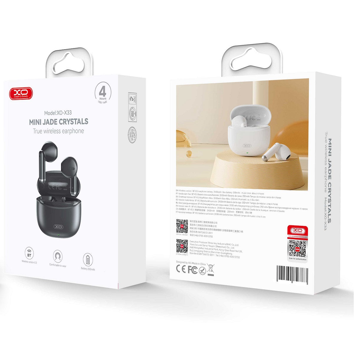 Auricolari Bluetooth earphones XO-X33 TWS black