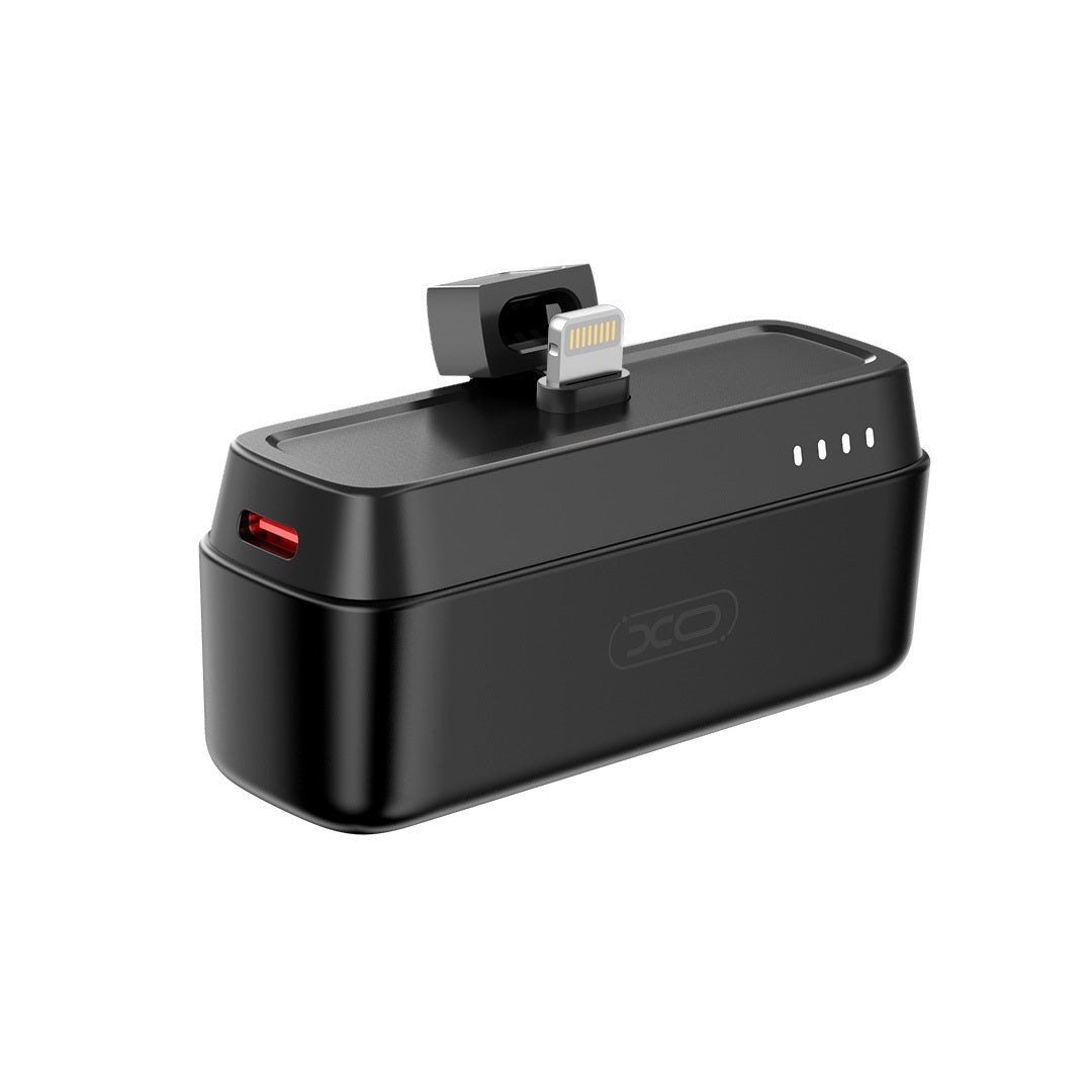 XO power bank mini PR244 20W 5000 mAh per iPhone connector Black