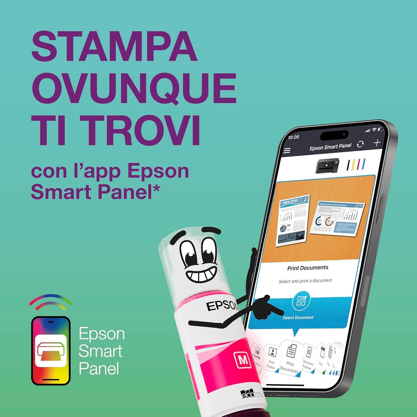 Epson EcoTank ET-2862 Stampante Multifunzione 3-in-1 A4