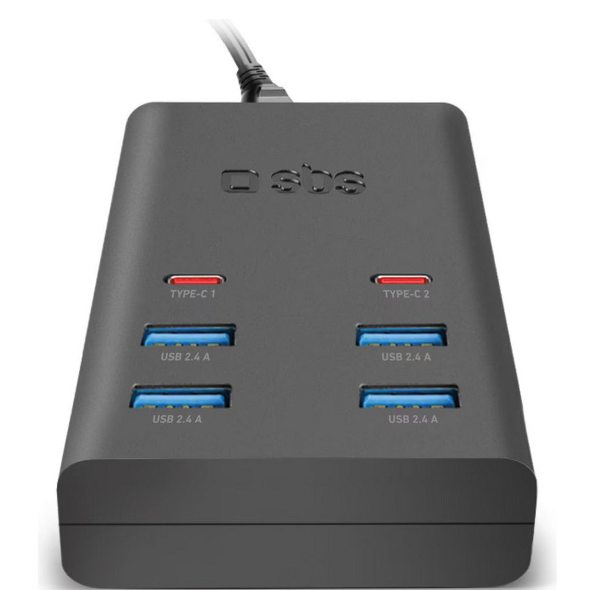 Caricatore multiporta 4 usb 2 tipo-c PD25W fast charge SBS 37W