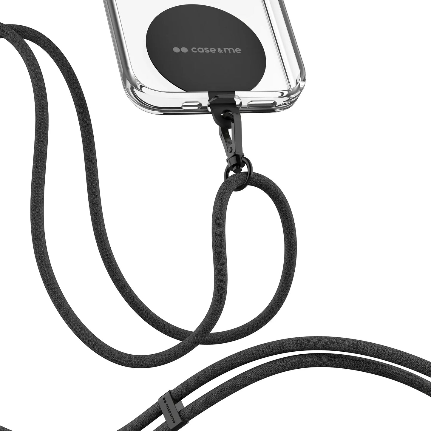 Laccio universale per smartphone con placchetta Simply Lace - CASE&ME Nero