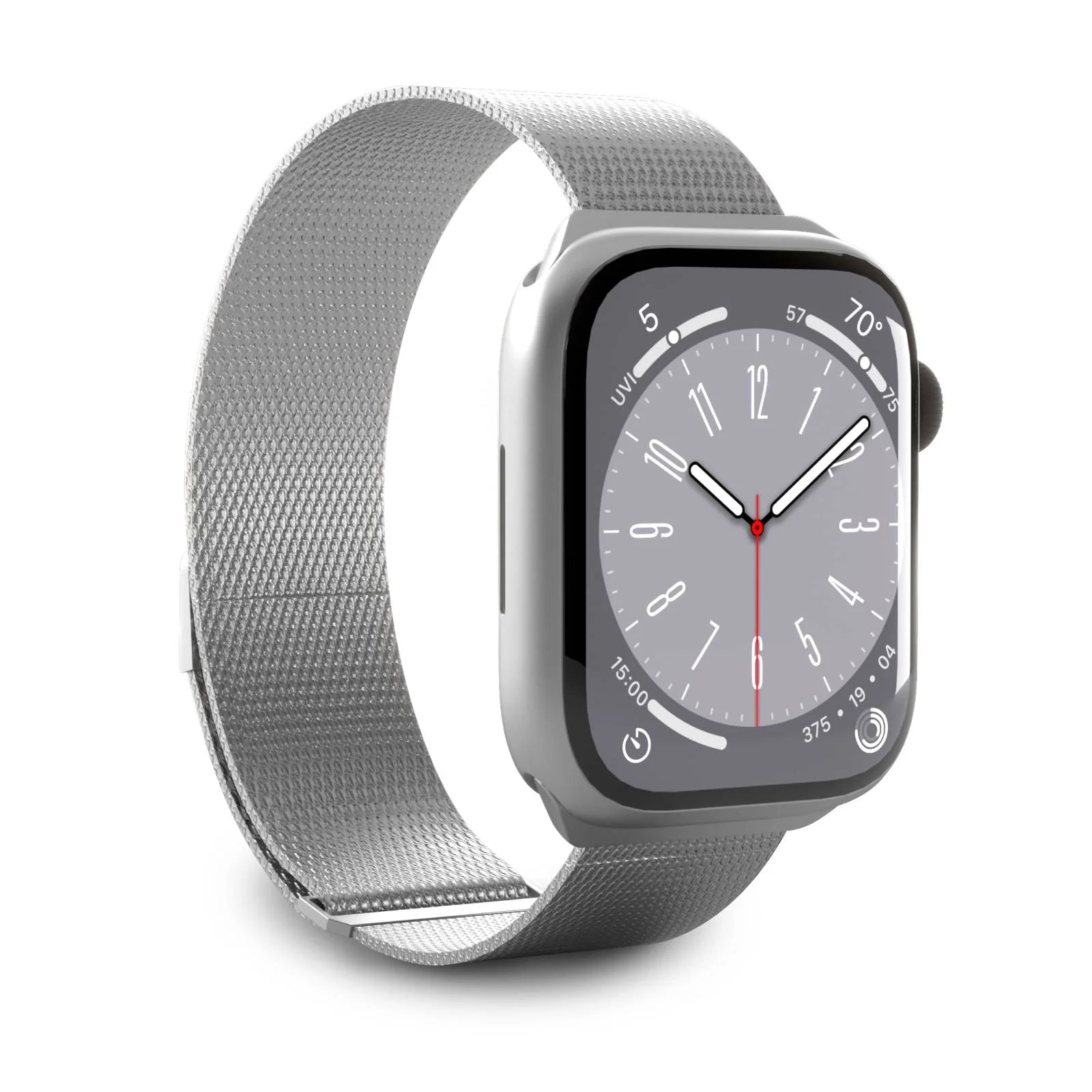 Cinturino Puro maglia milanese per Apple Watch 38/40/41mm Argento