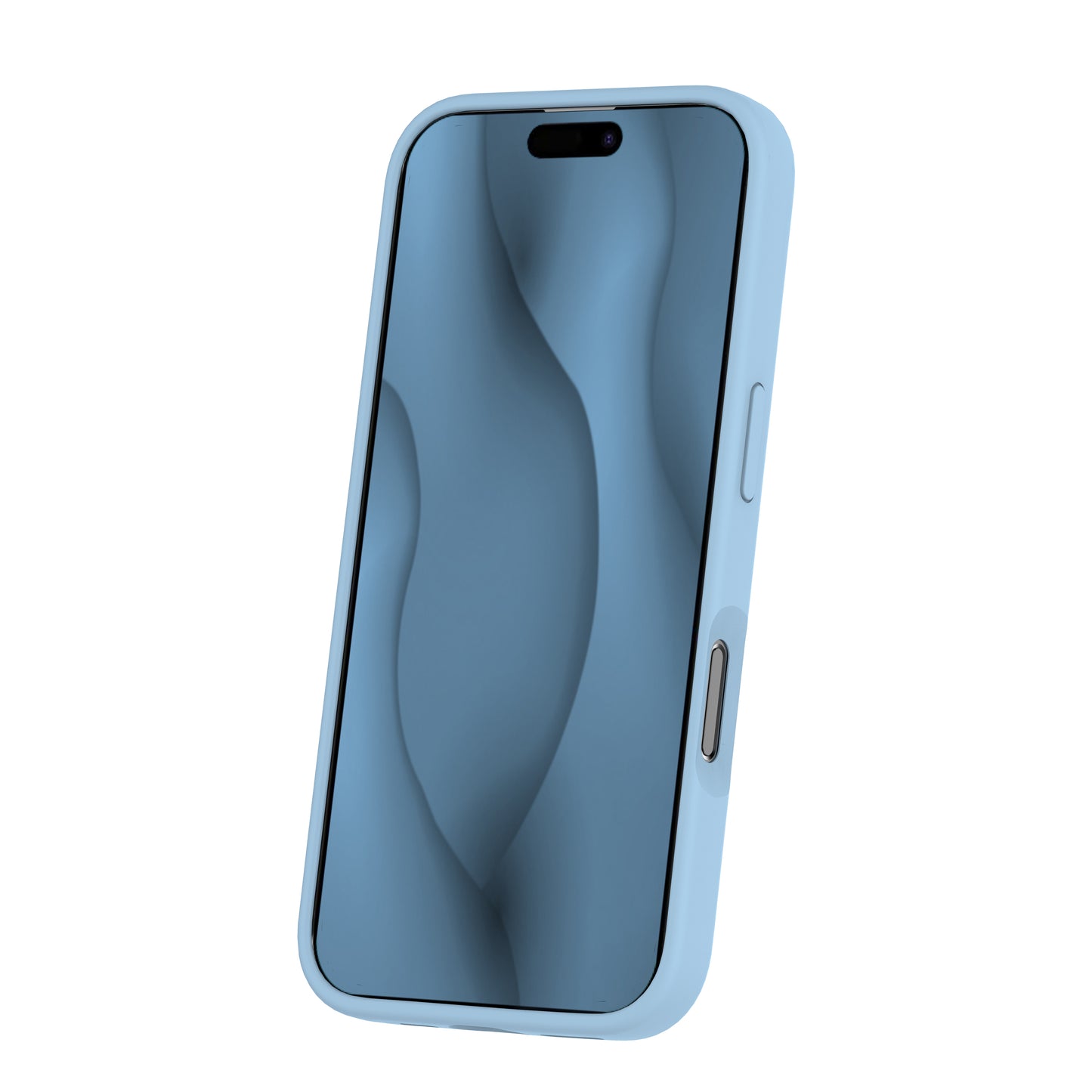 Custodia case silicone sottile MagSafe magnetica per iPhone 16 Light Blu