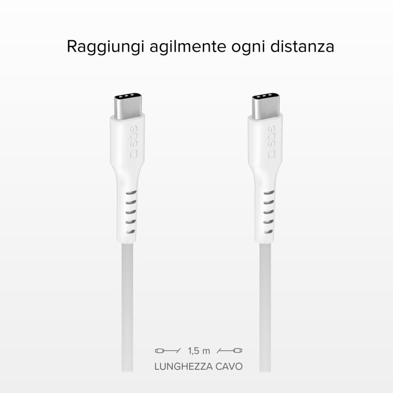 Cavo dati Type-C - Type-C 1,5m Bianco SBS