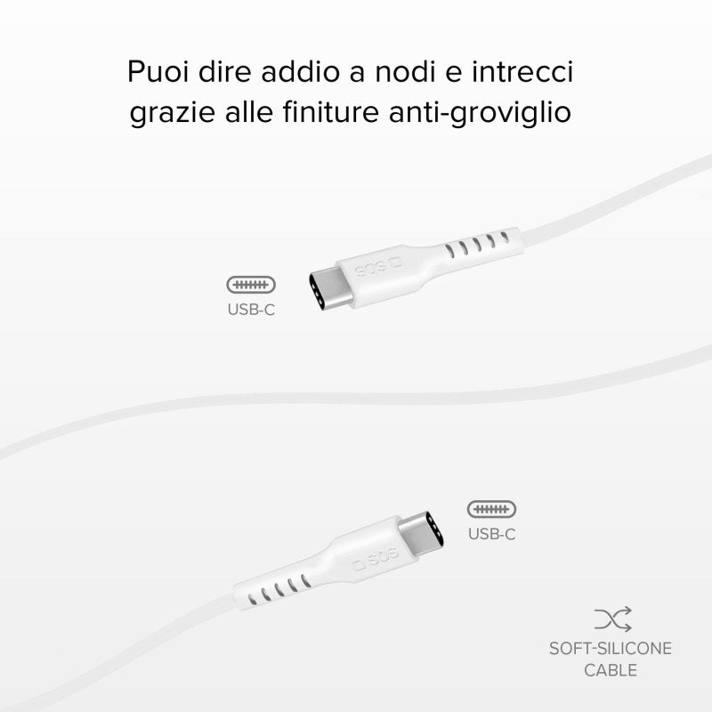 Cavo dati Type-C - Type-C 1,5m Bianco SBS