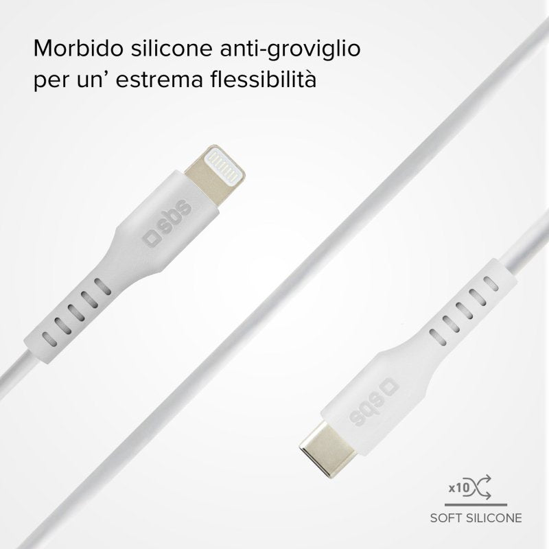 Cavo dati e ricarica USB-C a Lightning MFI SBS 1mt