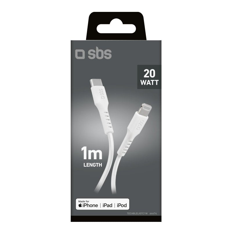 Cavo dati e ricarica USB-C a Lightning MFI SBS 1mt
