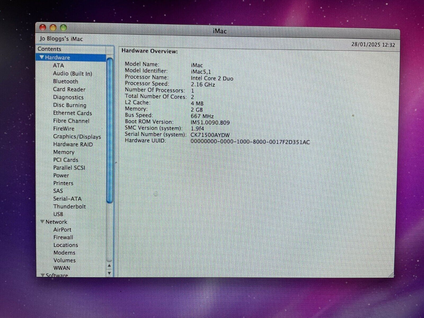 Apple iMac5,1 A1207 20" 2006 iMac Vintage Usato funzionante