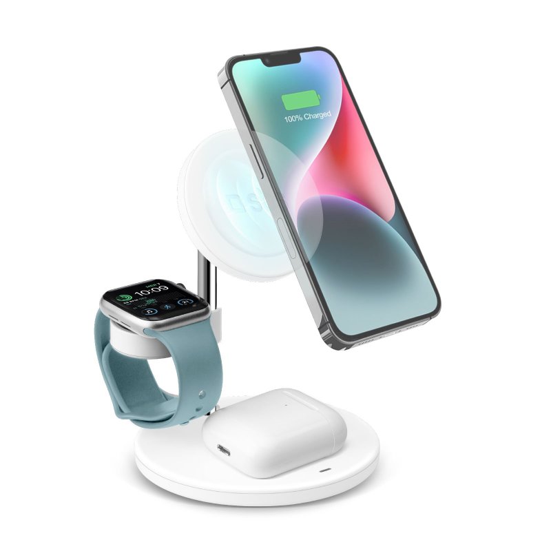 Stazione di ricarica wireless verticale 3 in 1 SBS