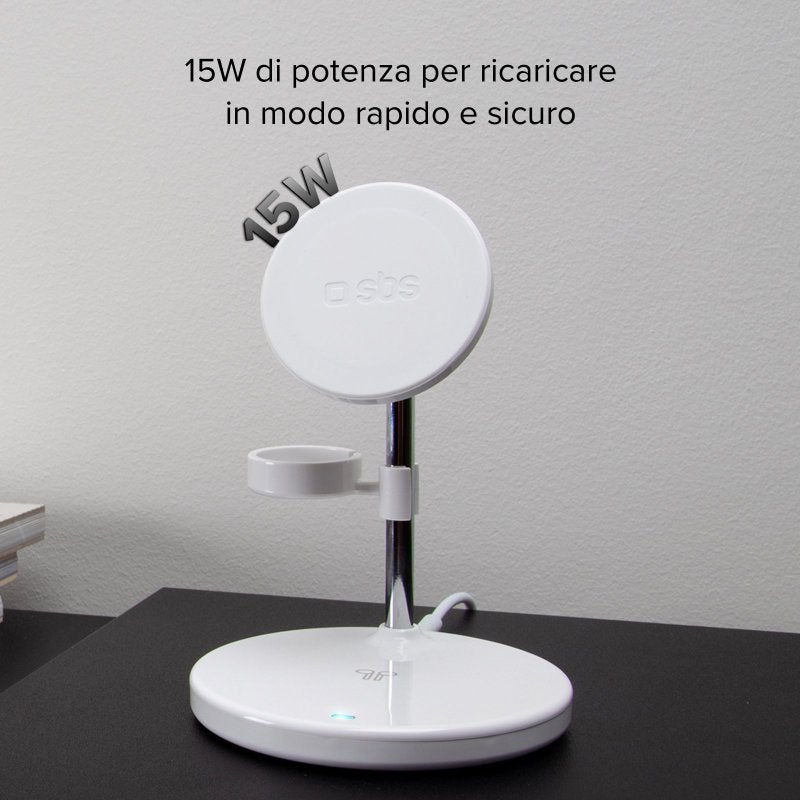 Stazione di ricarica wireless verticale 3 in 1 SBS