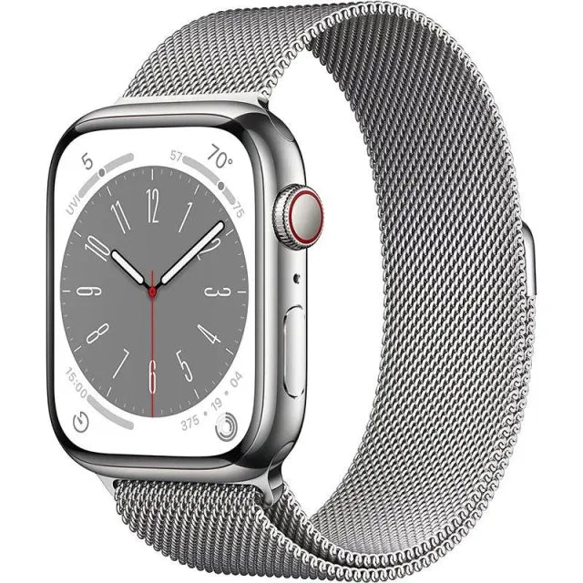 Apple Watch serie 7 45mm gps + cellular Acciaio ricondizionato Molto buono con cinturino milanese compatibile