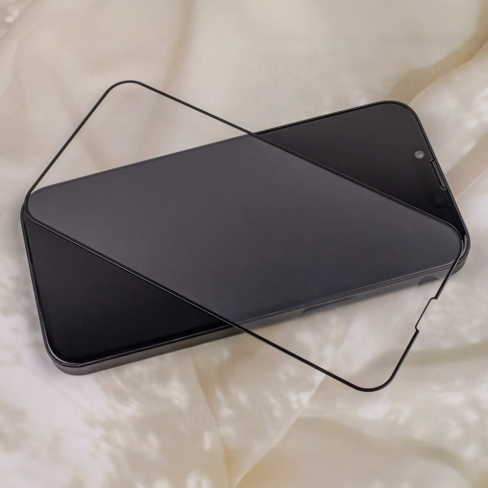 Vetro temperato Matto 6D per iPhone Xr / 11 black frame
