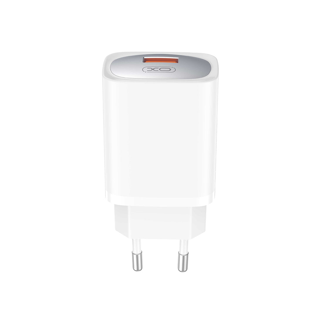 XO wall charger carica batteria CE19 QC 18W 1x USB white