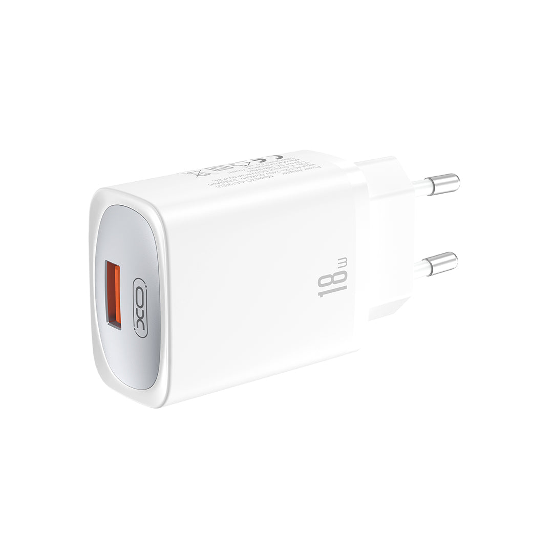 XO wall charger carica batteria CE19 QC 18W 1x USB white