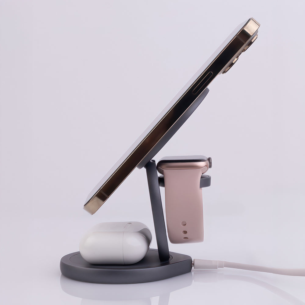 Carica Batteria wireless charger 15W Forever MAWC-200 3in1 apple Watch AirPods iPhone