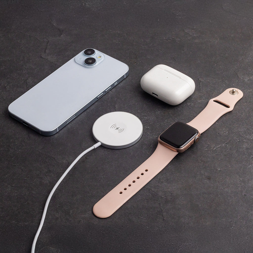 Carica Batteria wireless charger 15W white 3in1 apple Watch AirPods iPhone