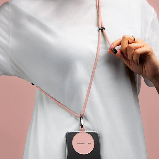 Laccio universale per smartphone con placchetta Simply Lace - CASE&ME Rosa