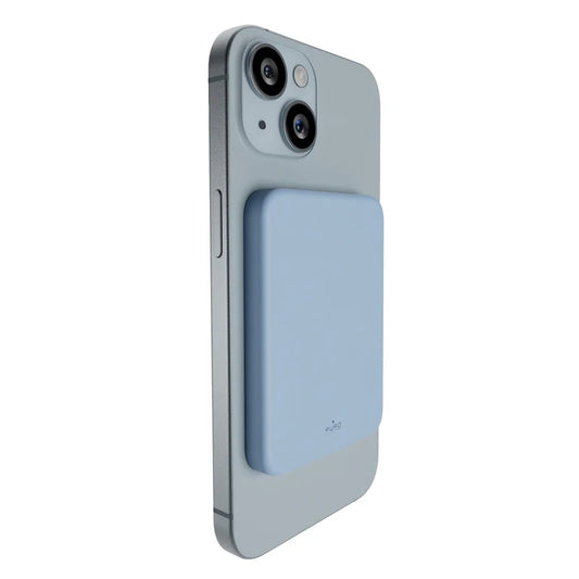 Power Bank Wireless Puro compatibile con tecnologia MagSafe “Mini Power Mag” 4200 mAh Azzurra