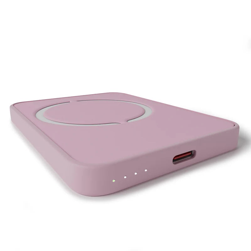 Power Bank Wireless Puro compatibile con tecnologia MagSafe “Mini Power Mag” 4200 mAh Rosa