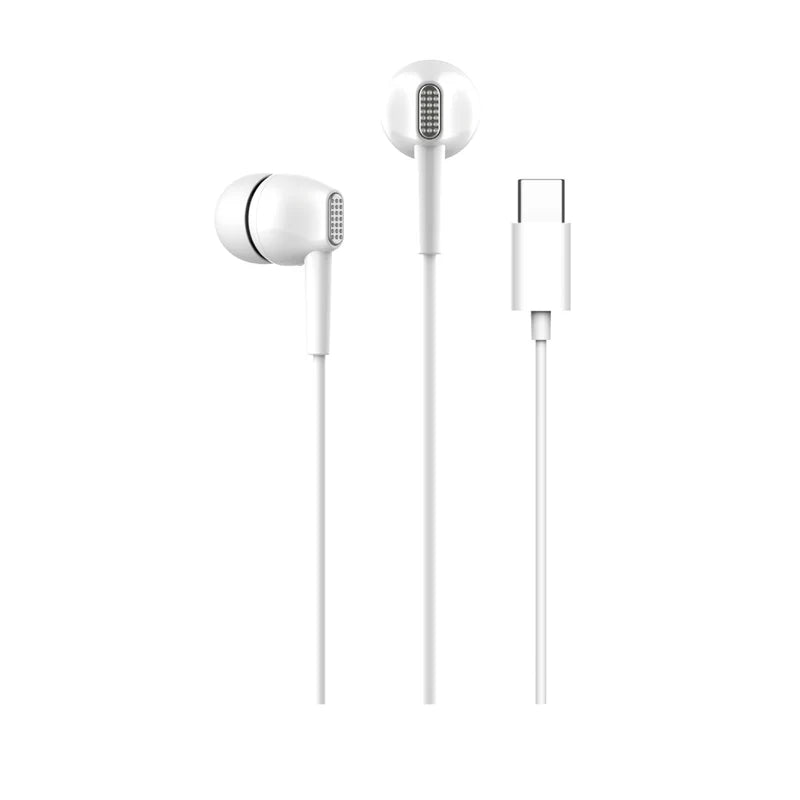 Auricolari Bianco a Filo "Fine" con connettore usb-c Puro