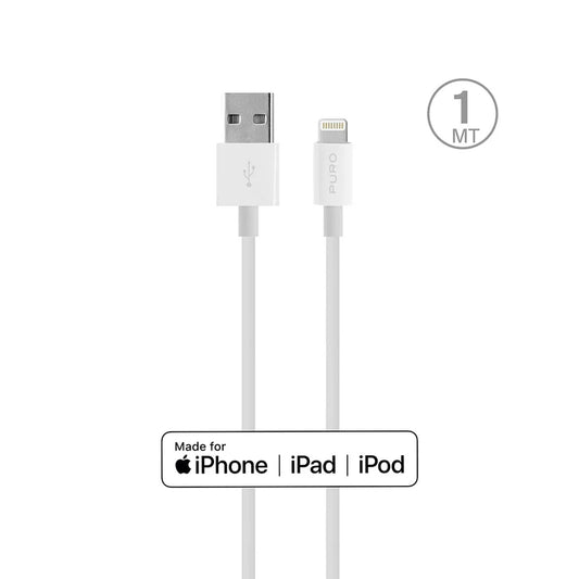 Cavo di ricarica e sincronizzazione da USB-A a Lightning 1 metro MFI Puro
