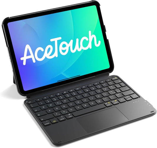 Custodia Tastiera per iPad 11a 10a Gen (10,9") Air 11" M3/M2 Air 6/5/4a Pro 11 4a-1a Nera