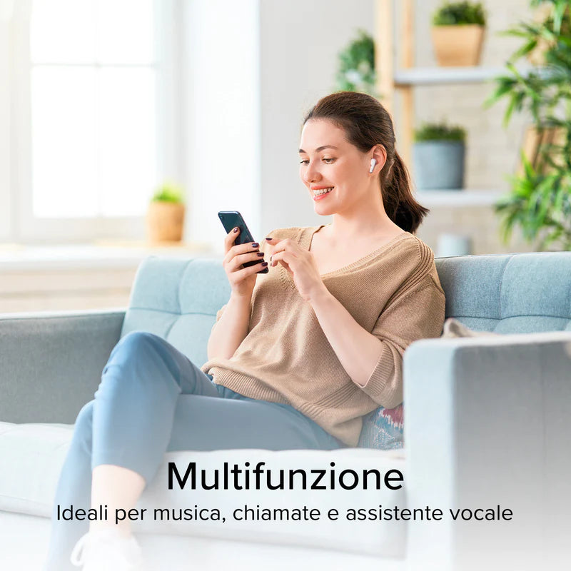 Auricolari wireless TWS semi in-ear SBS Go Pods bianco