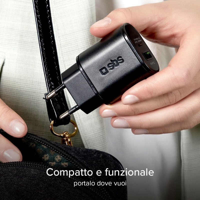 Caricatore caricabatterie 25 Watt SBS - Ricarica ultra rapida e uscita USB-C