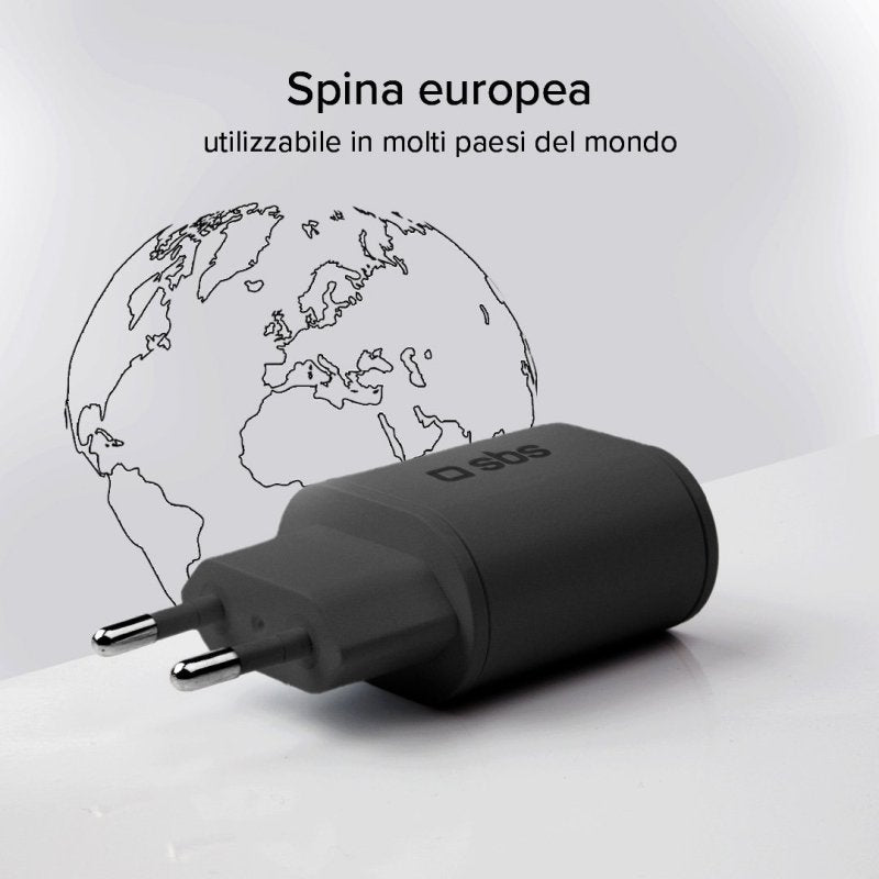 Caricatore caricabatterie 25 Watt SBS - Ricarica ultra rapida e uscita USB-C