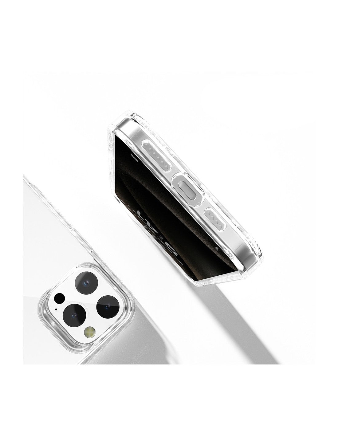 Custodia case silicone Semirigida trasparente texture antiscivolo per iPhone 15 Pro Max