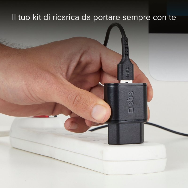 Kit di ricarica Micro USB da viaggio SBS