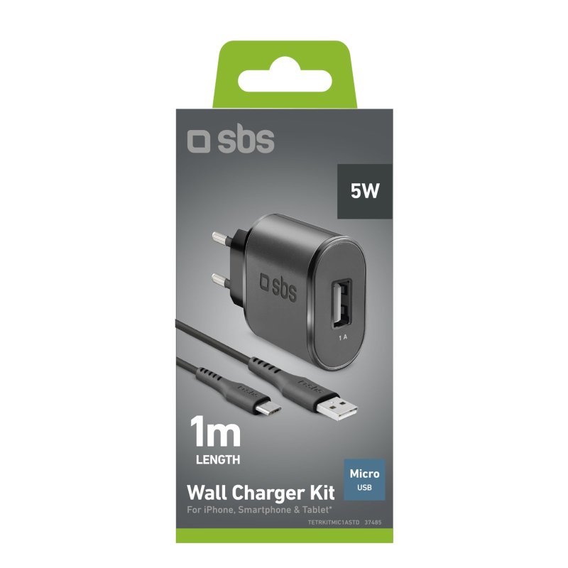 Kit di ricarica Micro USB da viaggio SBS