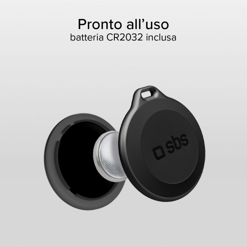 Localizzatore Nero di oggetti water resistant compatibile con Apple Find My Dov'e