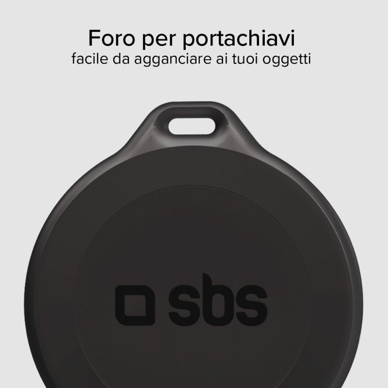 Localizzatore Nero di oggetti water resistant compatibile con Apple Find My Dov'e
