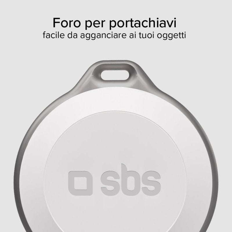 Localizzatore Bianco di oggetti water resistant compatibile con Apple Find My Dov'e