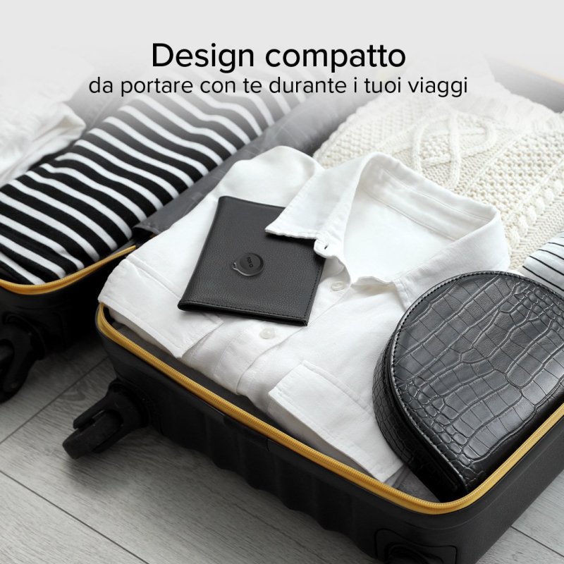Localizzatore Nero di oggetti water resistant compatibile con Apple Find My Dov'e