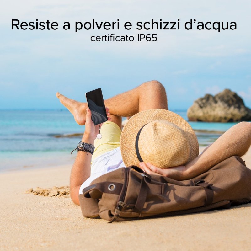 Localizzatore Rosa di oggetti water resistant compatibile con Apple Find My Dov'e