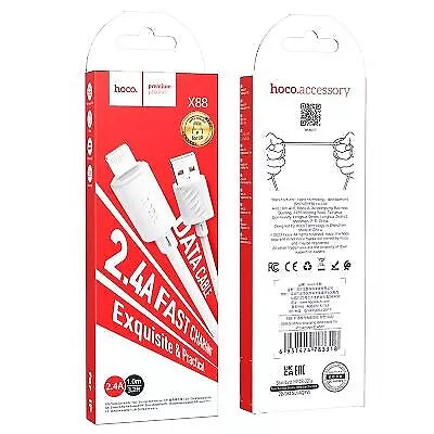 Cavo Usb A - To LIGHTNING 8 PIN 2,4A per iPhone X88 HOCO BIANCO