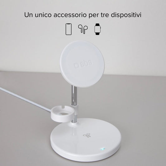 Stazione di ricarica wireless verticale 3 in 1 SBS