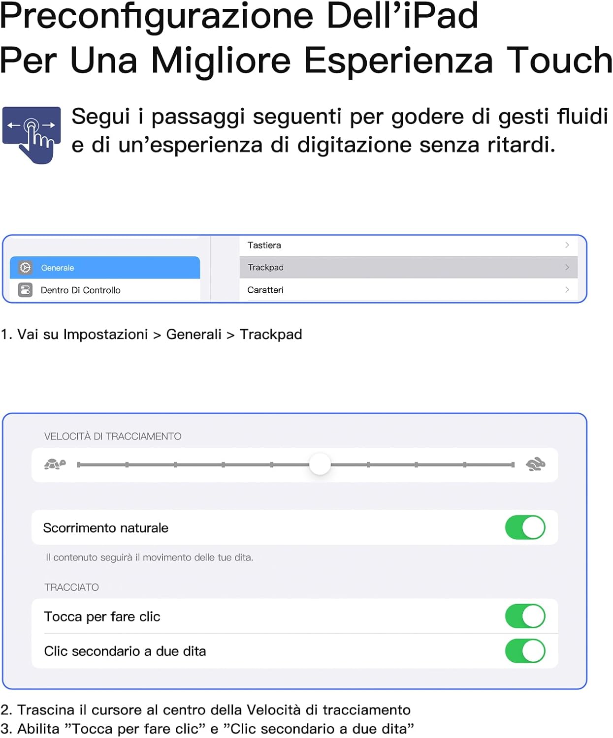 Custodia Tastiera per iPad 11a 10a Gen (10,9") Air 11" M3/M2 Air 6/5/4a Pro 11 4a-1a Nera